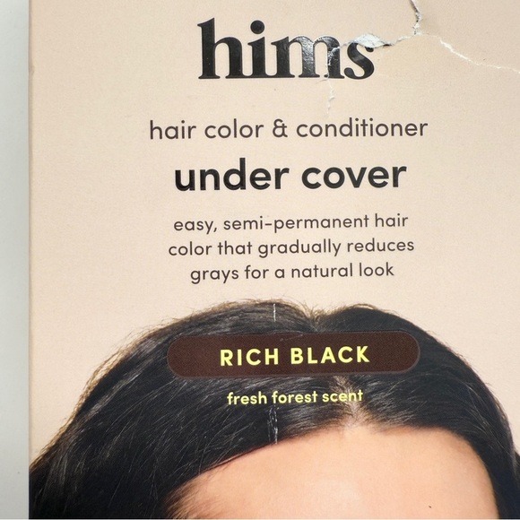 NIB! Men’s Hims Hair Color & Conditioner Rich Black Semi-Permanent 5 fl oz - Picture 3 of 8